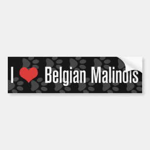 I (heart) Belgian Malinois Bumper Sticker