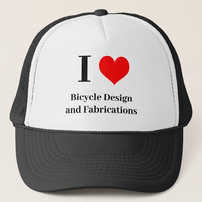 I heart Bicycle Design and Fabrications Trucker Hat (Front)