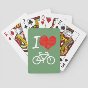 I Heart Bike Playing Cards