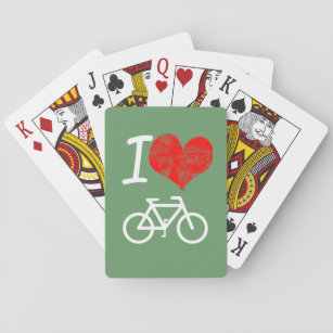 I Heart Bike Playing Cards