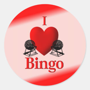 I Heart Bingo Classic Round Sticker