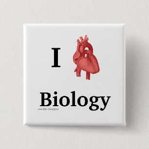 i heart biology button