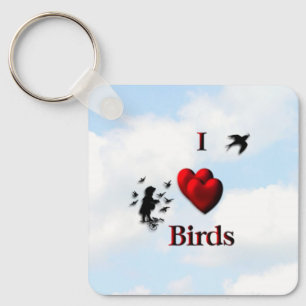 I Heart Birds / Feed the Birds Keychain