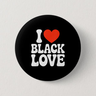 I Heart Black Love Couple Matching Couples African 2 Inch Round Button