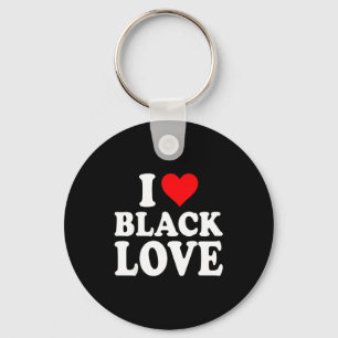 I Heart Black Love Cute Matching Couples African A Keychain