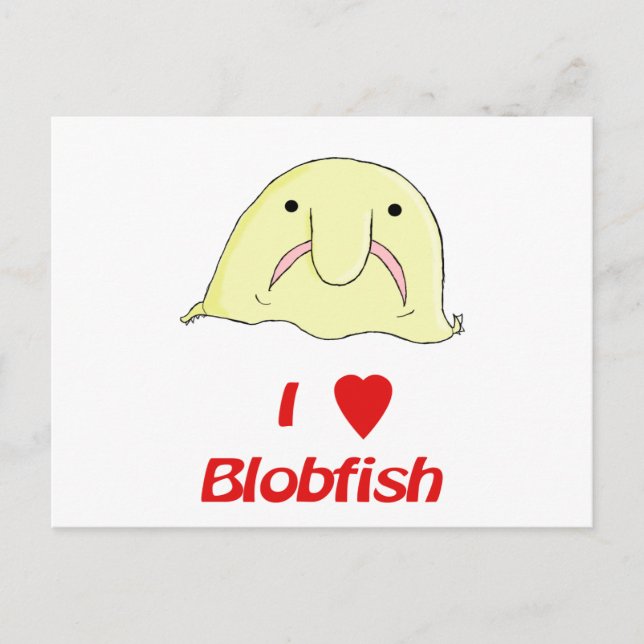 I heart blob postcard (Front)