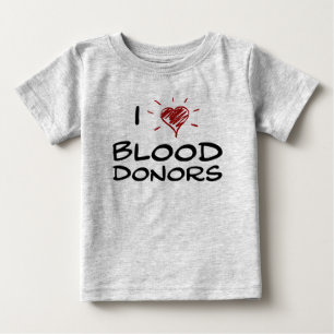 I Heart Blood Donors Baby T-Shirt