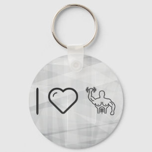 I Heart Body Buildings Keychain
