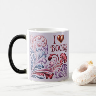 I Heart Books Art Nouveau Lavender Mug