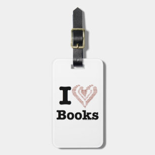 I Heart Books - I Love Books! (Word Heart) Luggage Tag