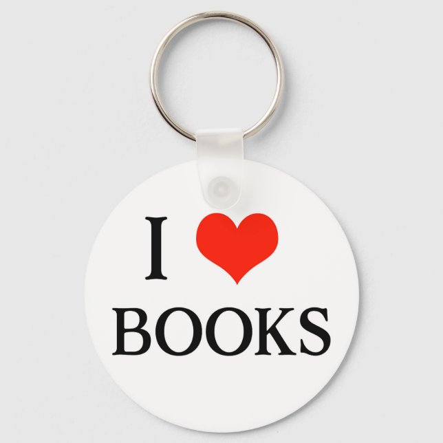 I Heart Books Key Chain (Front)