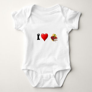 I heart Bookworms Baby Bodysuit