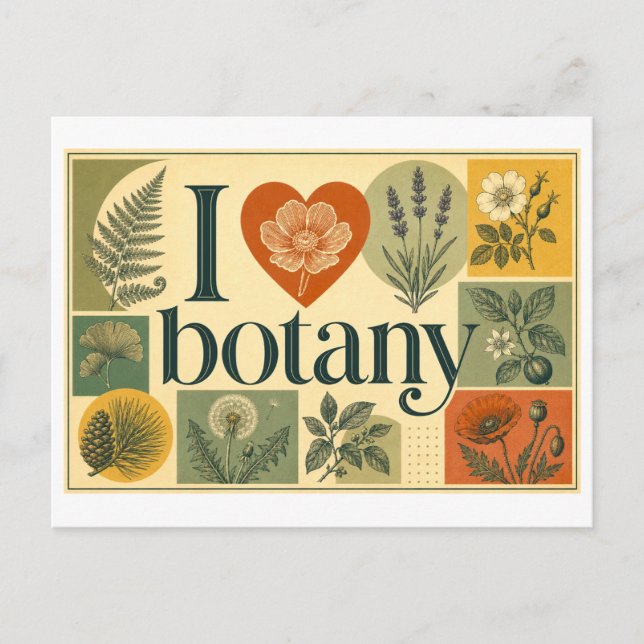 "I [Heart] Botany" Postcard (Front)