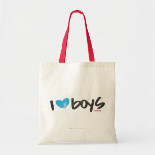 I Heart Boys Aqua Tote Bag