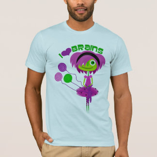 I Heart Brains Zombie May T-Shirt