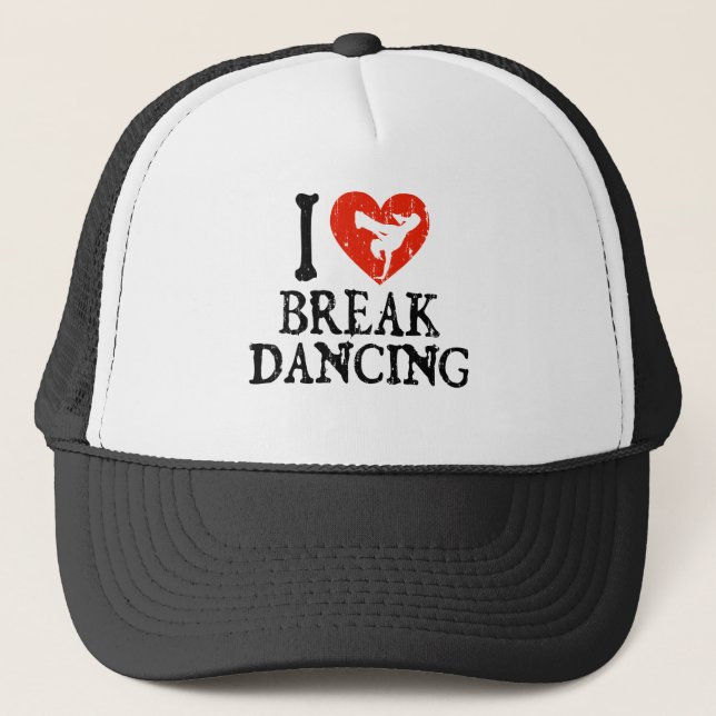 I Heart Breakdancing - Girl Trucker Hat (Front)