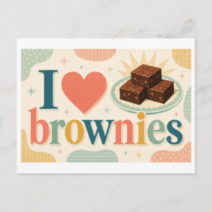 "I [Heart] Brownies" Postcard
