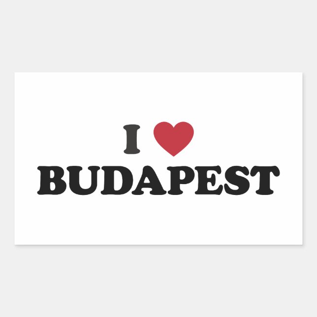 I Heart Budapest Hungary Sticker (Front)