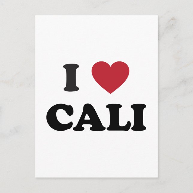 I Heart Cali Colombia Postcard (Front)