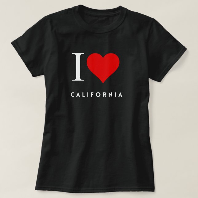 I Heart California blk Womens T-Shirt (Design Front)