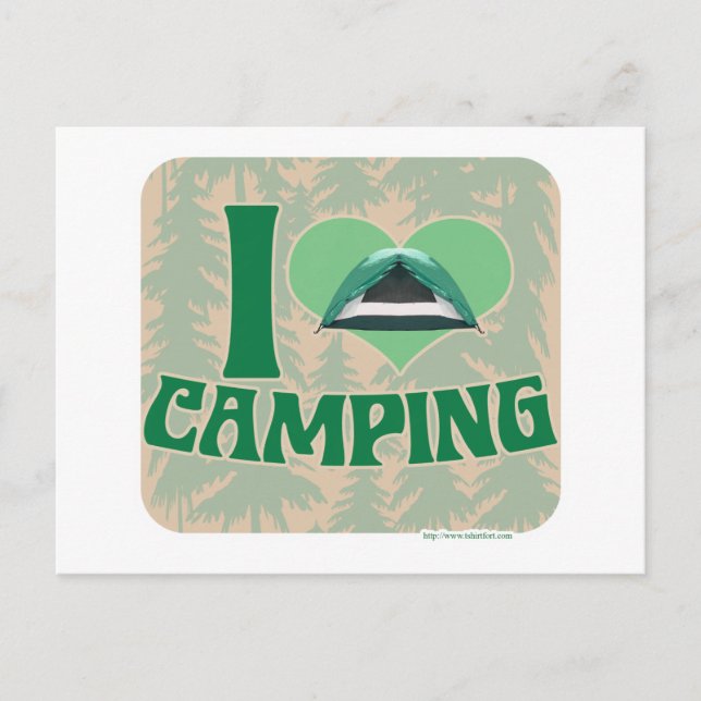 I Heart Camping Postcard (Front)