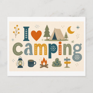 "I [Heart] Camping" Postcard
