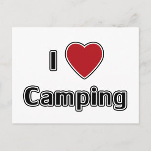 I Heart Camping Postcard