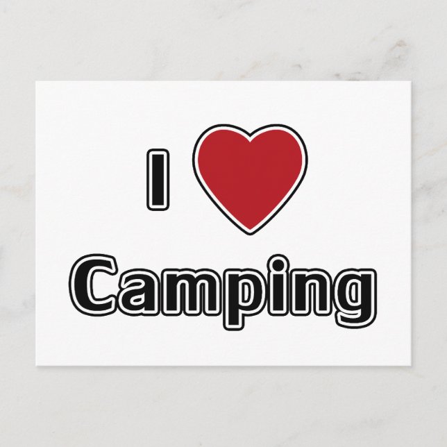 I Heart Camping Postcard (Front)