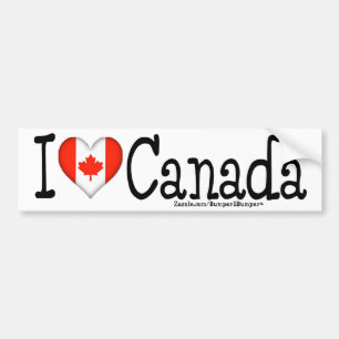 I HEART CANADA BUMPER STICKER