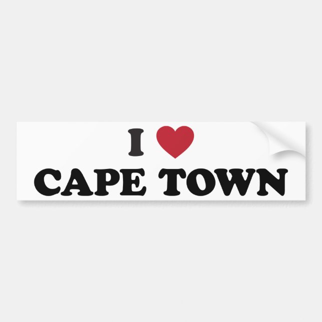 i Heart Cape Town South Africa Bumper Sticker (Front)