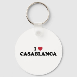 I Heart Casablanca Morocco Keychain