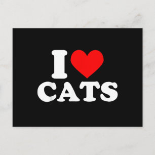 I Heart Cats - I Heart Cats I Love Cats Postcard