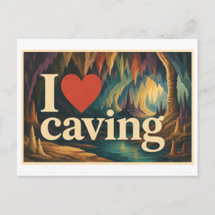 "I [Heart] Caving" Postcard