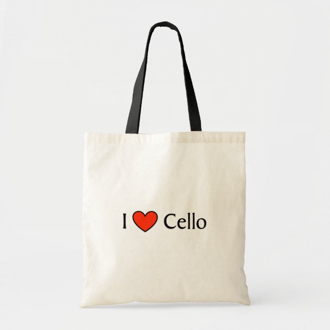 I Heart Cello Tote Bag (Front)