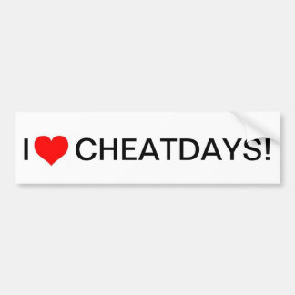 I heart cheatdays bumpersticker bumper sticker