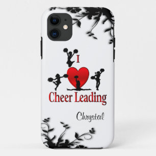 I Heart Cheer Leading Personalized iPhone 11 Case