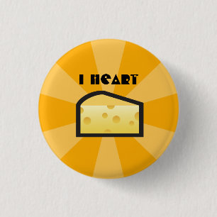 I Heart Cheese 1 Inch Round Button