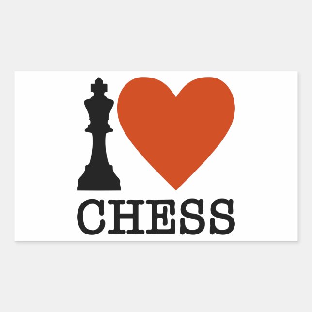 I Heart Chess Sticker (Front)