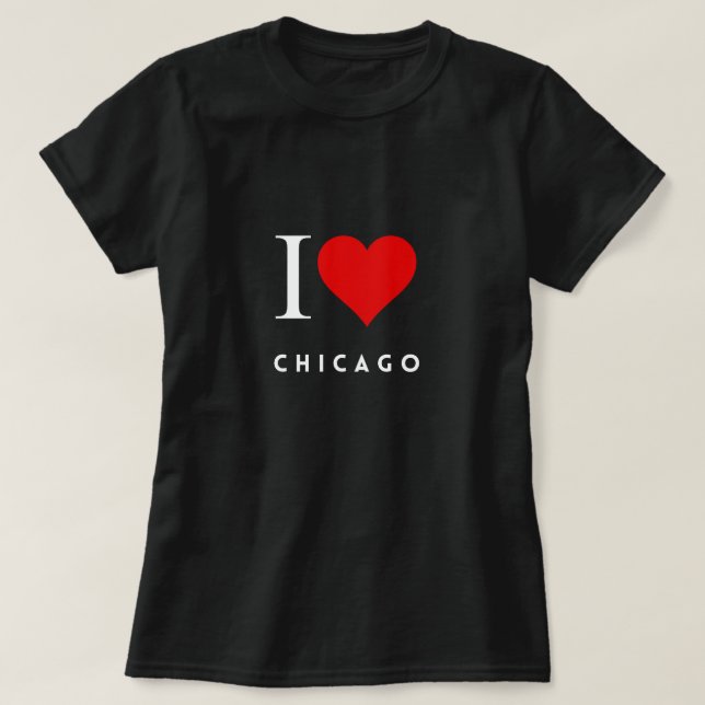 I Heart Chicago blk Womens T-Shirt (Design Front)
