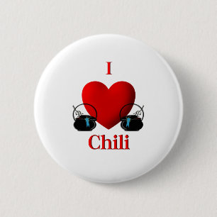 I Heart Chili 2 Inch Round Button