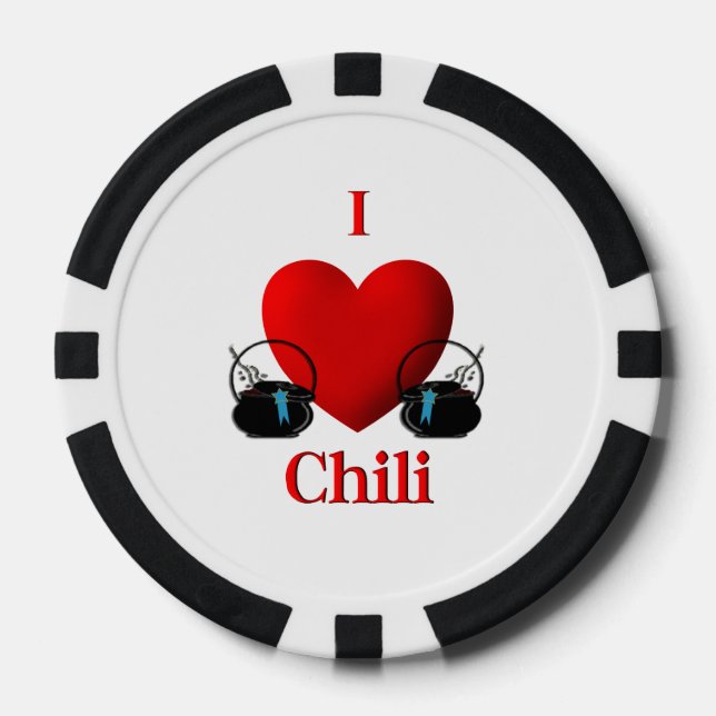 I Heart Chili Poker Chips (Front)
