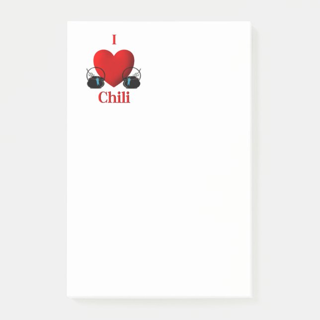 I Heart Chili Post-it Notes (Front)