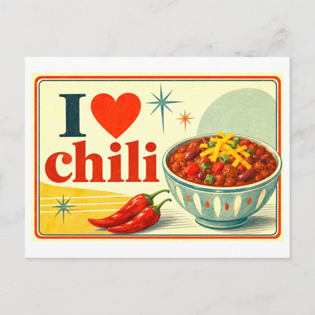 "I [Heart] Chili" Postcard (Front)