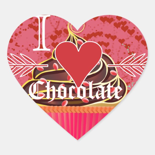 I Heart Chocolate-I Love Chocolate Sticker (Front)