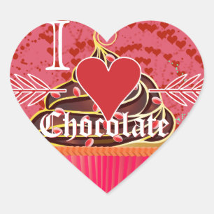 I Heart Chocolate-I Love Chocolate Sticker