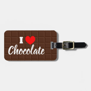 I heart chocolate travel luggage tags for suitcase