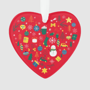 I HEART CHRISTMAS ORNAMENT