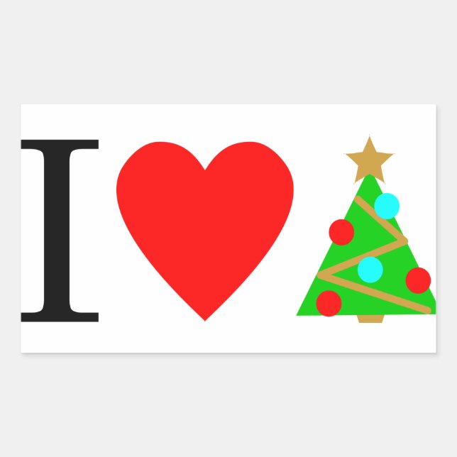 I Heart Christmas Sticker (Front)