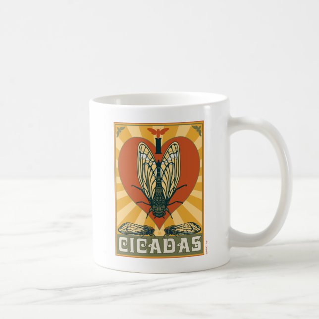 I Heart Cicadas Coffee Mug (Right)