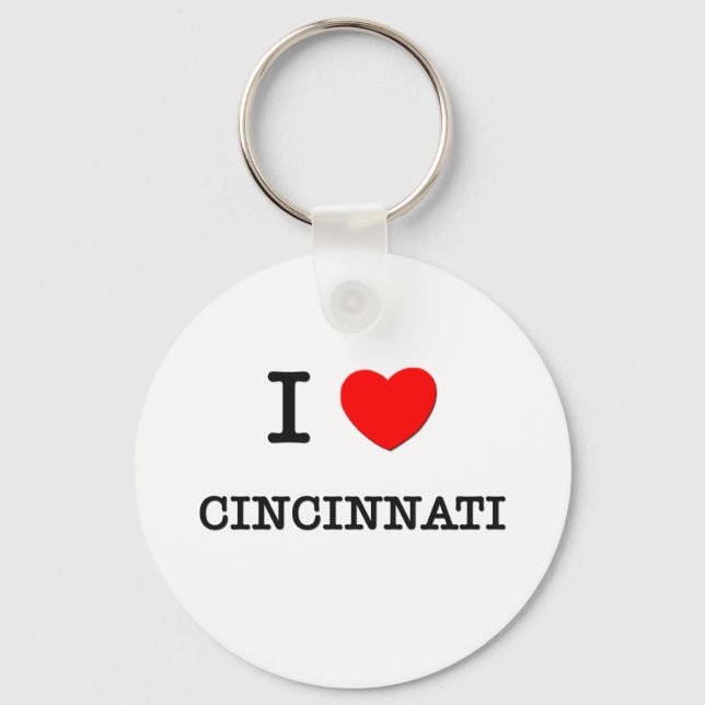 I Heart CINCINNATI Keychain (Front)